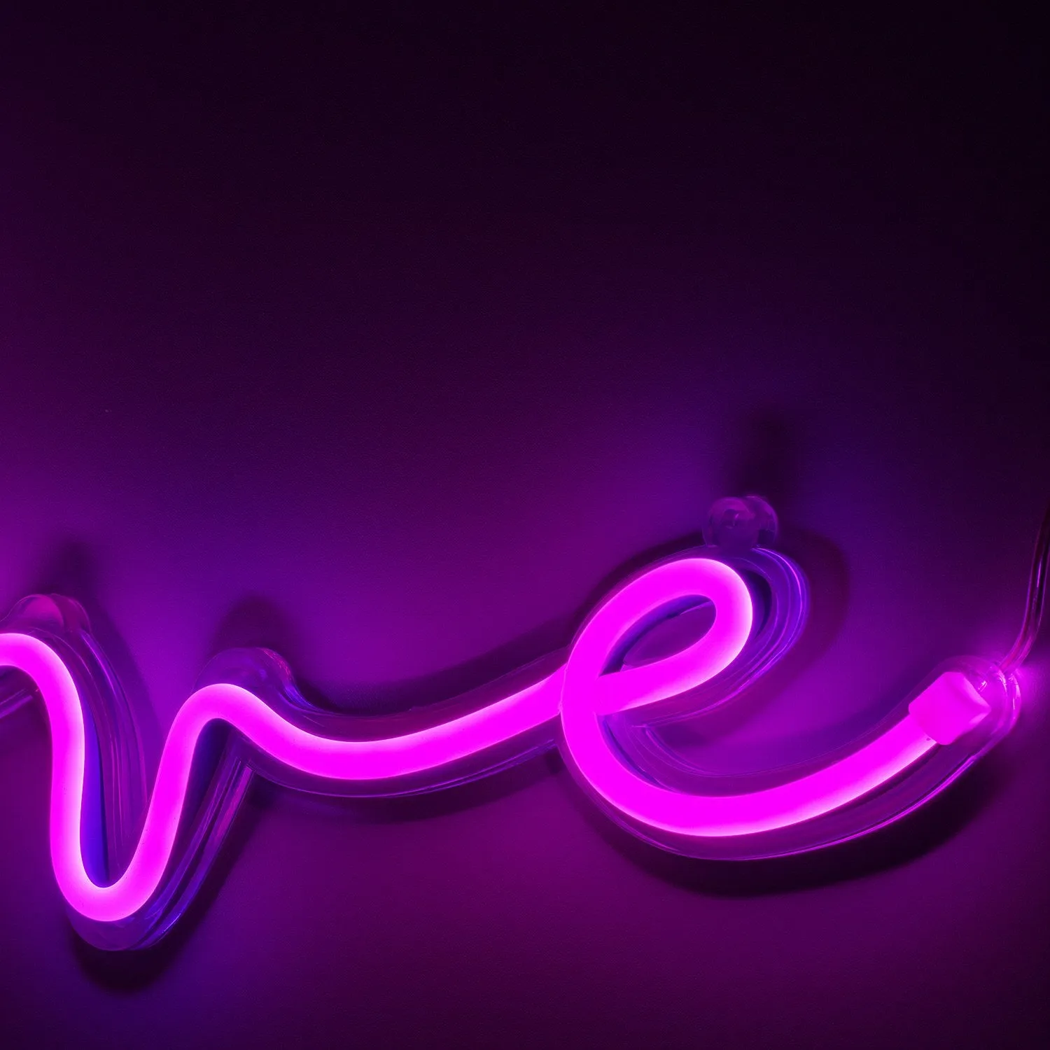 Amped & Co Love LED Neon Light Indoor Wall Sign with Line Switch, 16x7