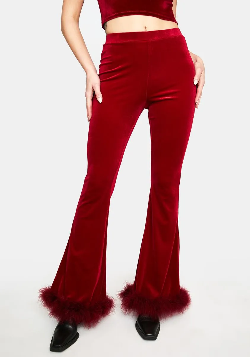 Ho Ho Ho Velvet Flares