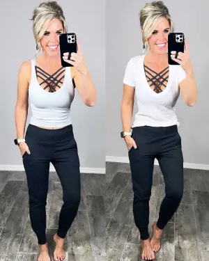 Lounging Around Joggers - Charcoal